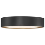 16" LED Flush Mount Ceiling Light, 2400 Lumens, 24W, 3000K, 120V, Matte Black Finish, Malaga Collection