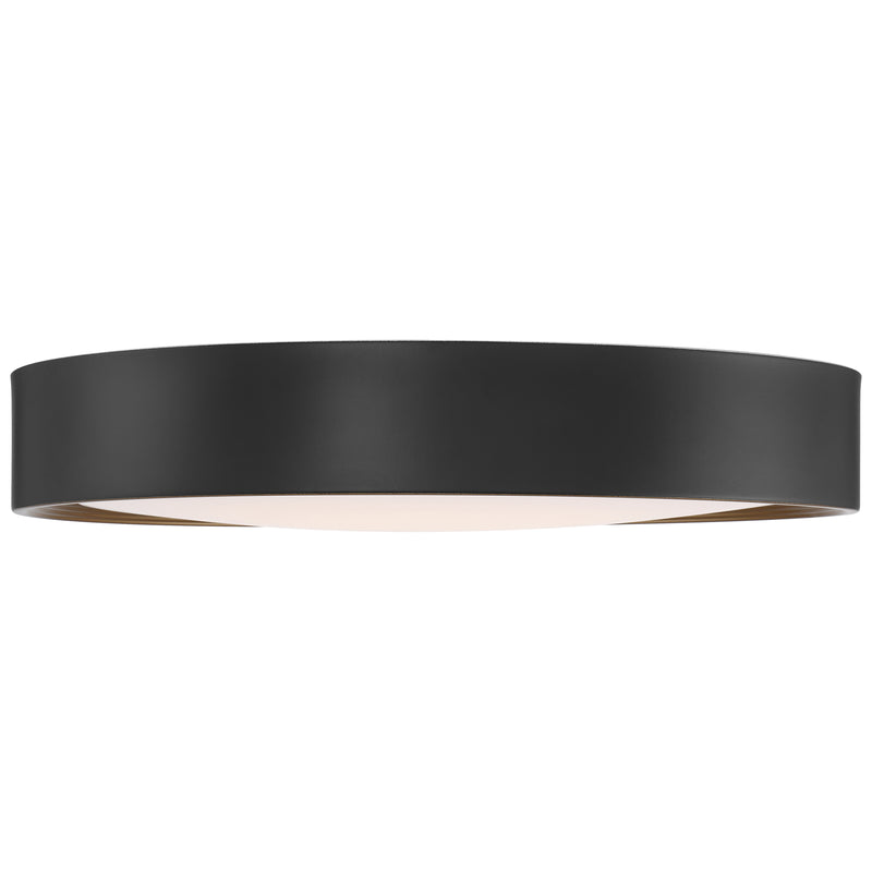 20" LED Flush Mount Ceiling Light, 2400 Lumens, 24W, 3000K, 120V, Matte Black Finish, Malaga Collection