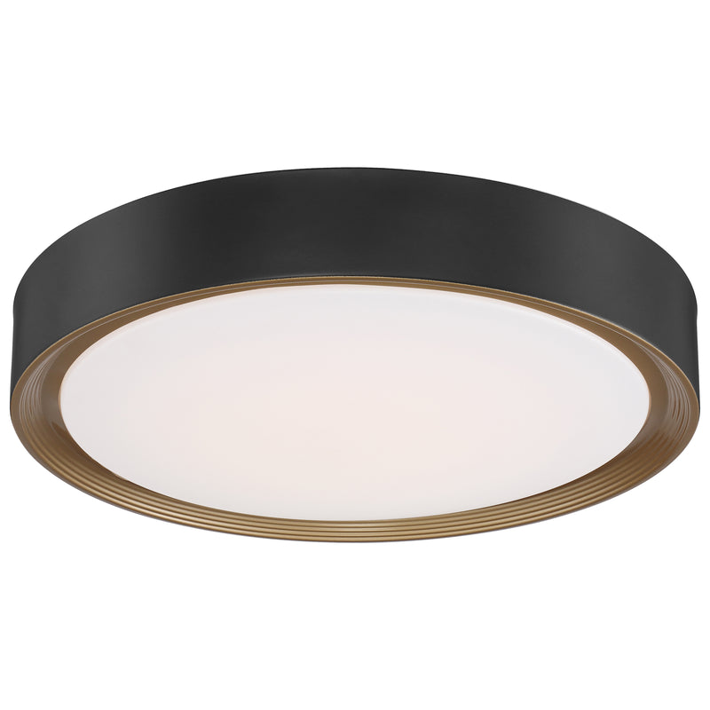 20" LED Flush Mount Ceiling Light, 2400 Lumens, 24W, 3000K, 120V, Matte Black Finish, Malaga Collection