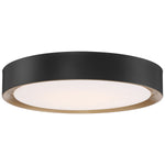 20" LED Flush Mount Ceiling Light, 2400 Lumens, 24W, 3000K, 120V, Matte Black Finish, Malaga Collection