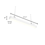 4 FT Outdoor LED Linear Fixture, 8800 Lumen Max,  Wattage and CCT Selectable, IP66 Rated, Suspended Mount with Linking Kit Option, 120-277V