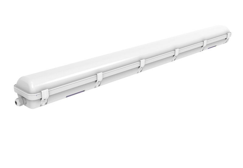 4FT LED Vapor Tight Fixture, 7800 Lumen Max, CCT and Wattage Selectable, 120-277V