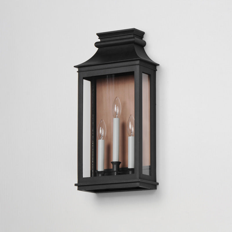 Savannah VX 3-Light Outdoor Sconce, Antique Copper / Black Oxide or Black Oxide