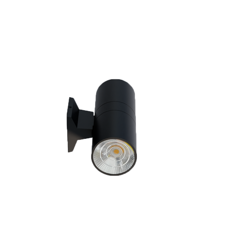 6" LED Architectural Outdoor Wall Mount Cylinder Light, 5500 Lumens, 50W Direct/Indirect, CCT Selectable, 120-277V, Black or White