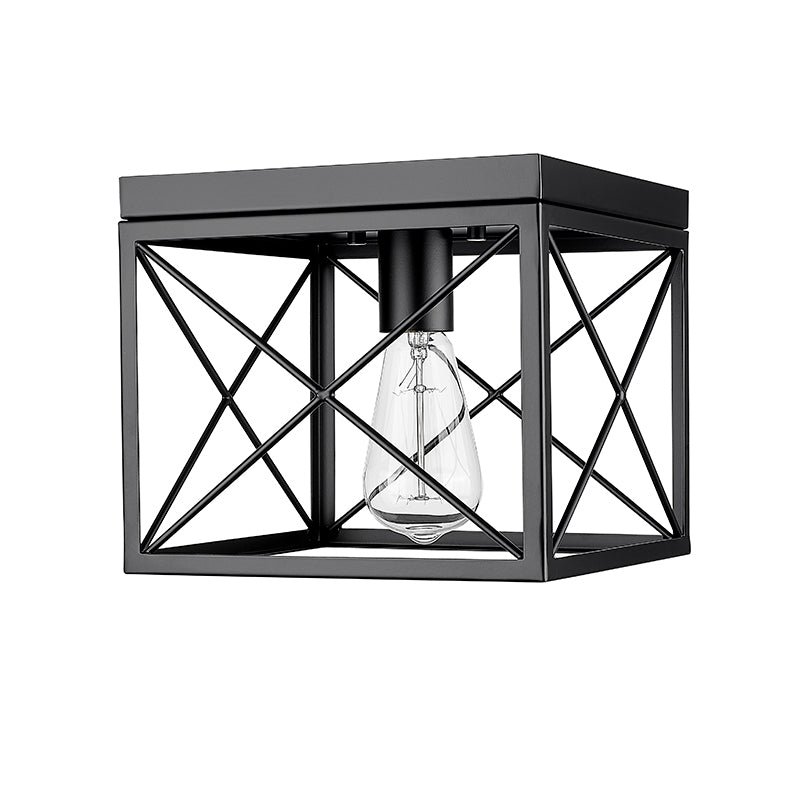 Millennium Lighting, 1 Light Flush Mount Ceiling Light, Matte Black Finish