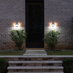 2PK Architectural Solar Wall Accent Light with Motion Sensor, 120 Lumens, 1.2W, 2700 CCT, Black or Bronze Finish