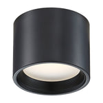 Dual Voltage LED Flush Mount Ceiling Light, 1200 Lumens, 15W, 3000K, 120-277V, Black Finish, Reel Collection