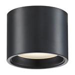 Dual Voltage LED Flush Mount Ceiling Light, 1200 Lumens, 15W, 3000K, 120-277V, Black Finish, Reel Collection