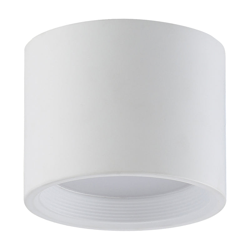 Dual Voltage LED Flush Mount Ceiling Light, 1200 Lumens, 15W, 3000K,  120-277V, White, Reel Collection