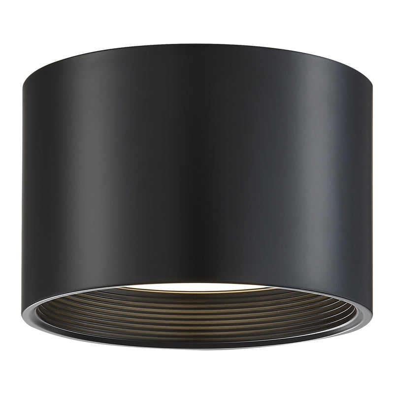 LED Flush Mount Ceiling Light, 30W, 120V, Black Finish,Reel Collection