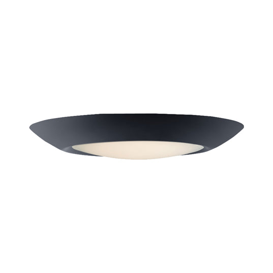 6" LED Flush Mount, 800 Lumens, 11W, 3000K CCT, 120V, Black or White Finish