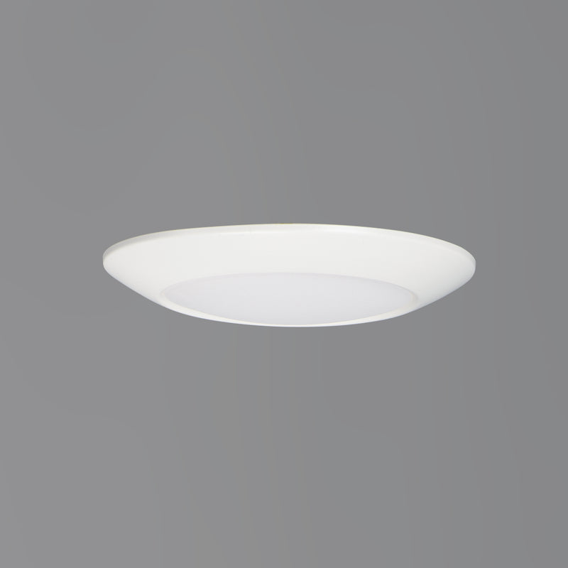 6.25" LED Flush Mount, 1350 Lumens, 12W, 2700K CCT, 120V, White Finish