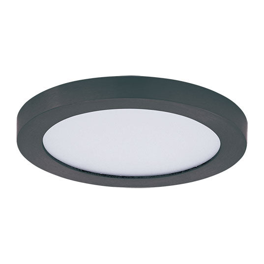 5.25" LED Flush Mount, 900 Lumens, 12W, 3000K CCT, 120V, Black, White, or Satin Nickle Finish