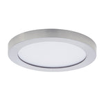 5.25" LED Flush Mount, 900 Lumens, 12W, 3000K CCT, 120V, Black, White, or Satin Nickle Finish