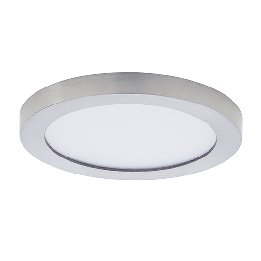 5.25" LED Flush Mount, 900 Lumens, 12W, 3000K CCT, 120V, Black, White, or Satin Nickle Finish