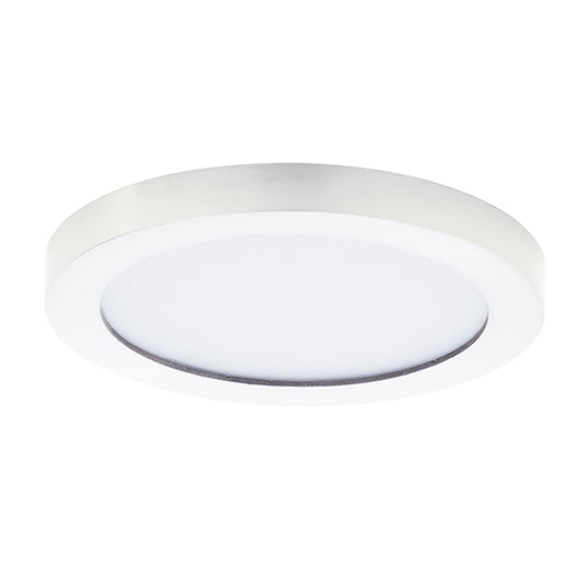 5.25" LED Flush Mount, 900 Lumens, 12W, 3000K CCT, 120V, Black, White, or Satin Nickle Finish