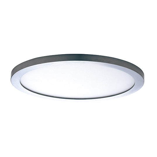 7" LED Flush Mount, 1050 Lumens, 16W, 3000K CCT, 120V, Black, White, or Satin Nickle Finish