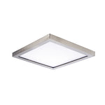 5" LED Square Flush Mount, 930 Lumens, 12W, 3000K CCT, 120V, Black, White, or Satin Nickle Finish