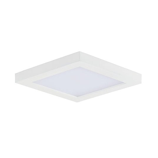 5" LED Square Flush Mount, 930 Lumens, 12W, 3000K CCT, 120V, Black, White, or Satin Nickle Finish