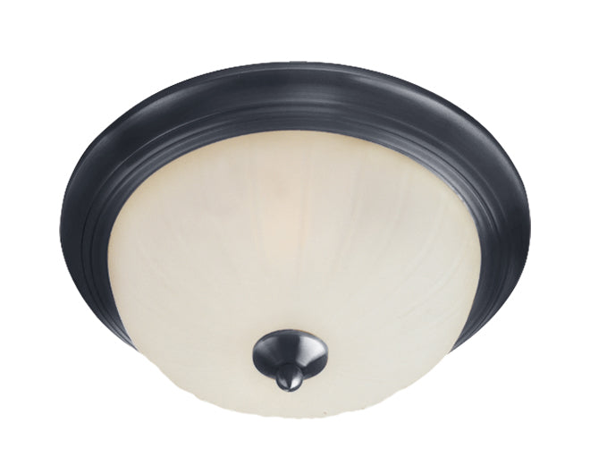 Essentials 3-Light Flush Mount Ceiling Light, Black Finish