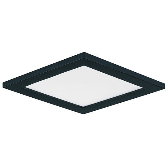 5" LED Square Wafer Surface Mount, 800 Lumens, 10W, 3000K CCT, 120V, Black, White, Bronze, or Satin Nickle Finish