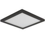 7" LED Square Wafer Surface Mount, 1,250 Lumens, 15W, 3000K CCT, 120V, Black, White, Bronze, or Satin Nickle Finish