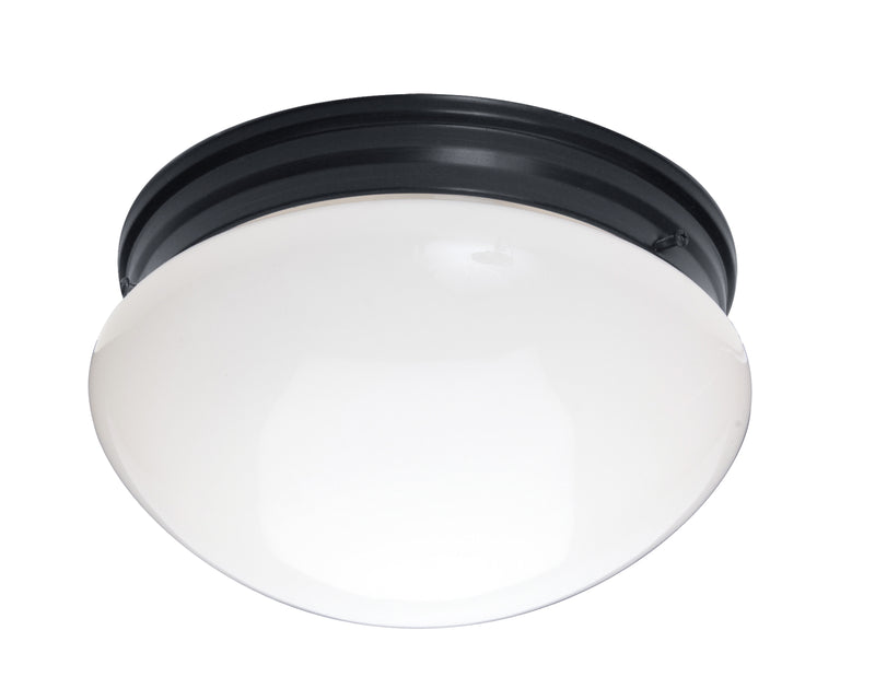 Essentials 2-Light Flush Mount Ceiling Light, Black