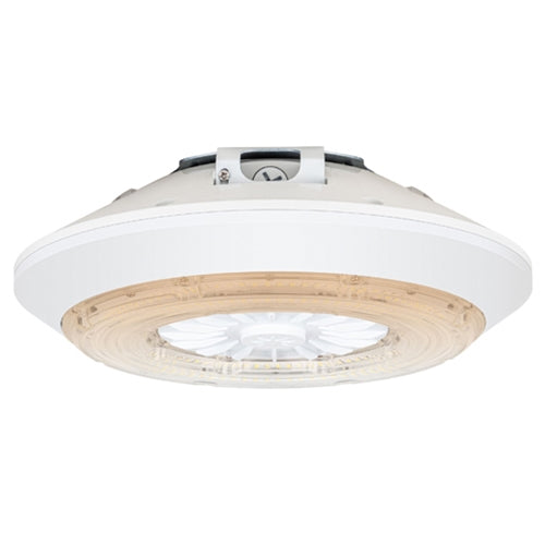 LED Uplight Parking Garage Canopy Light, 8790 Lumen Max, Wattage and CCT Selectable, 120-277V, White Finish