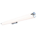 LED Vanity Light, 2800 Lumens, 35W, 3000K, 120V, Chrome Finish, Tube Collection