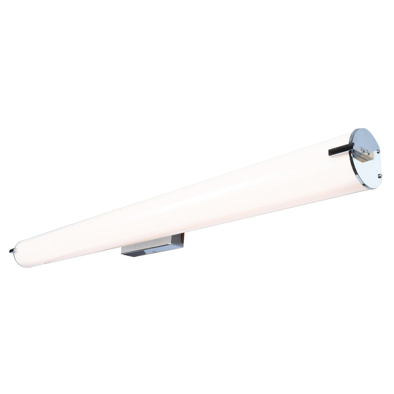 LED Vanity Light, 2800 Lumens, 35W, 3000K, 120V, Chrome Finish, Tube Collection