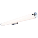 LED Vanity Light, 2800 Lumens, 35W, 3000K, 120V, Chrome Finish, Tube Collection