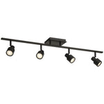 4 Light Adjustable LED Track, 2000 Lumens, Matte Black Finish, 120V