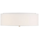 LED Flush Mount Ceiling Light, 2400 Lumens, 26W, 3000K, 120V, Antique Brushed Brass Finish, Mid Town Collection