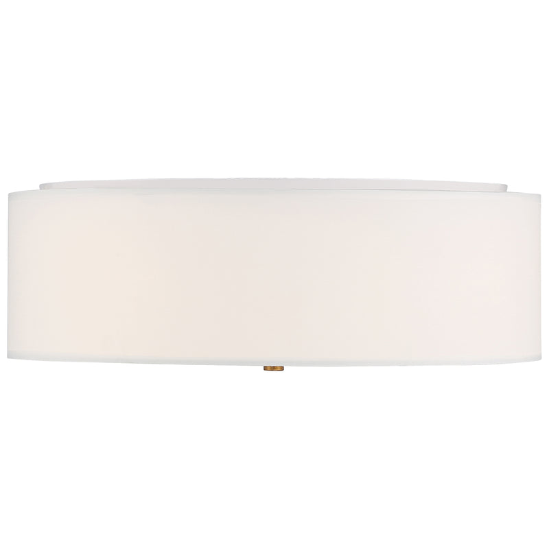 LED Flush Mount Ceiling Light, 2400 Lumens, 26W, 3000K, 120V, Antique Brushed Brass Finish, Mid Town Collection