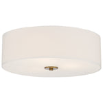 LED Flush Mount Ceiling Light, 2400 Lumens, 26W, 3000K, 120V, Antique Brushed Brass Finish, Mid Town Collection