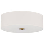 LED Flush Mount Ceiling Light, 2400 Lumens, 26W, 3000K, 120V, Antique Brushed Brass Finish, Mid Town Collection