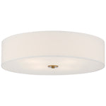 LED Flush Mount Ceiling Light, 34W, 120V, Antique Brushed Brass Finish, Mid Town Collection