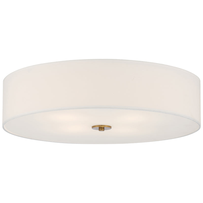 LED Flush Mount Ceiling Light, 34W, 120V, Antique Brushed Brass Finish, Mid Town Collection