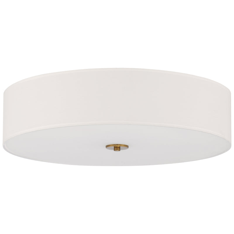 LED Flush Mount Ceiling Light, 34W, 120V, Antique Brushed Brass Finish, Mid Town Collection