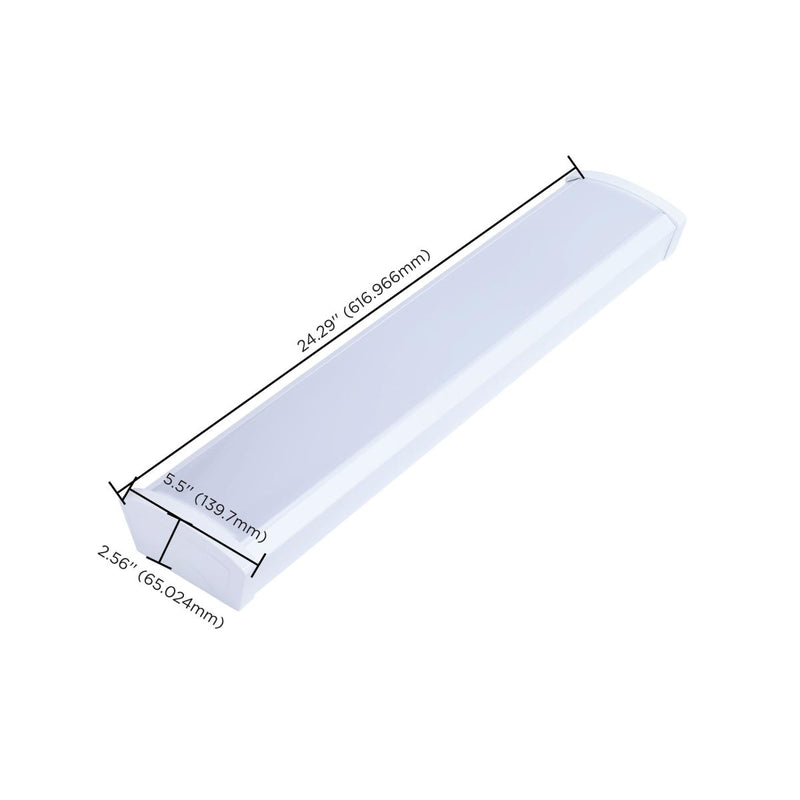 LED 2 Foot Ceiling Wrap; 20 Watts; 27K/30K/35K/40K/50K CCT Selectable; White Finish; 120-277 Volt