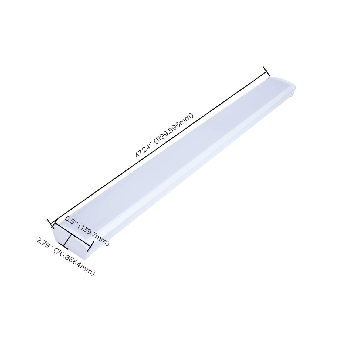 LED 4 Foot Ceiling Wrap; 39 Watts; 27K/30K/35K/40K/50K CCT Selectable; White Finish; 120-277 Volt