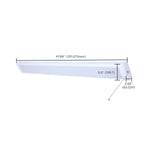 LED 4 Foot Ceiling Wrap with Pull Chain; 39 Watts; 27K/30K/35K/40K/50K CCT Selectable; White Finish; 120 Volt