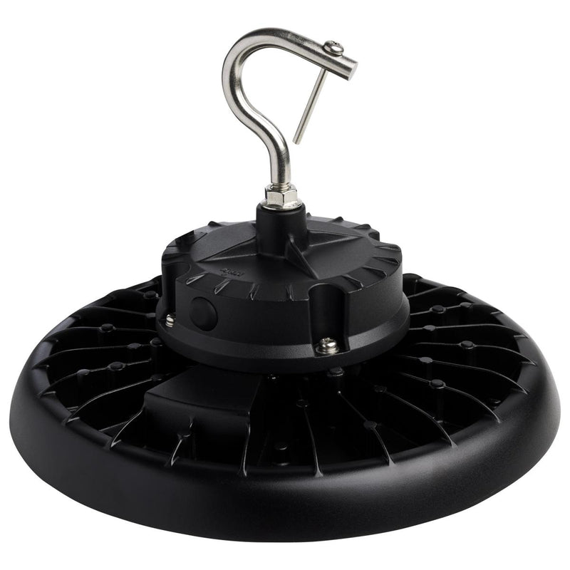 150 Watt UFO LED High Bay, 5000K, 21600 Lumens, 120-277V, Black Finish