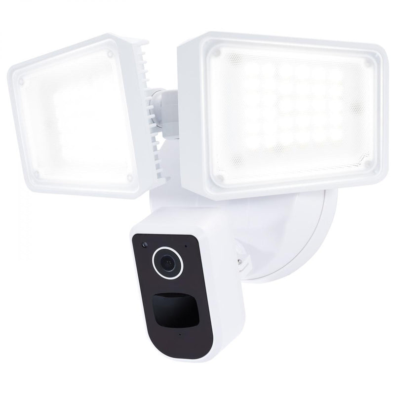 36 Watt Outdoor SMART Security Light with Camera; Starfish Enabled; Tunable White; White or Black Finish