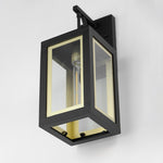 Neoclass 1-Light Outdoor Sconce, Black / Gold or White / Gold