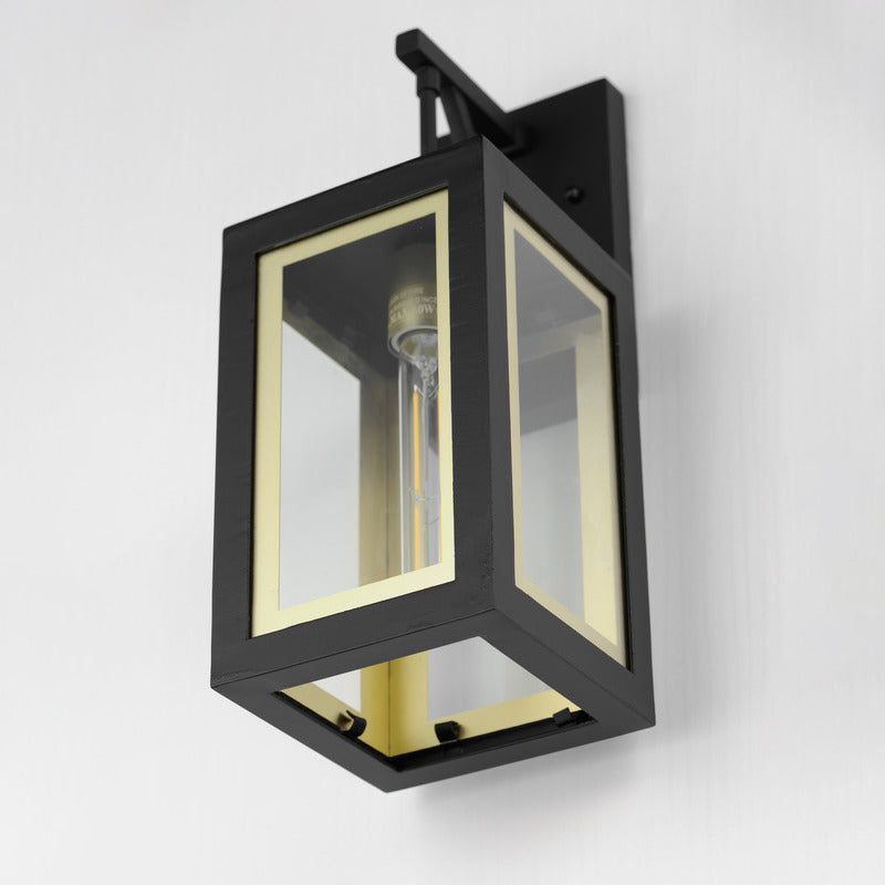 Neoclass 1-Light Outdoor Sconce, Black / Gold or White / Gold