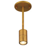 1 Light LED Wall Or Ceiling Spotlight, 500 Lumens, 6W, 3000K, 120V, Antique Brushed Brass Finish, Cafe Dual Mount Collection