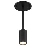 1 Light LED Wall Or Ceiling Spotlight, 6W, 120V, Matte Black Finish, Cafe Dual Mount Collection