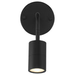 1 Light LED Wall Or Ceiling Spotlight, 6W, 120V, Matte Black Finish, Cafe Dual Mount Collection