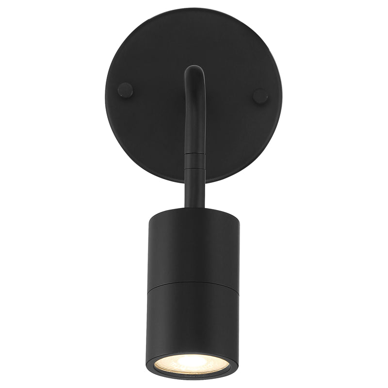 1 Light LED Wall Or Ceiling Spotlight, 6W, 120V, Matte Black Finish, Cafe Dual Mount Collection